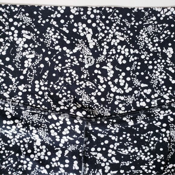 Lululemon Align Crop Leggings Chirasu Black Polkadot Cropped Pant Polka Dots 4 - Picture 7 of 8